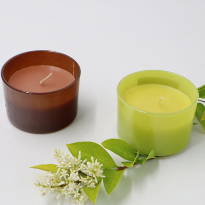 OEM Soya Balmumu Kokulu Aroma Ev Mum Hindistan Cevizi Ve Kireç 4oz