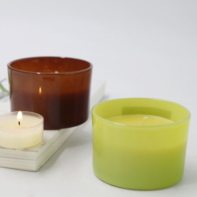OEM Soya Balmumu Kokulu Aroma Ev Mum Hindistan Cevizi Ve Kireç 4oz
