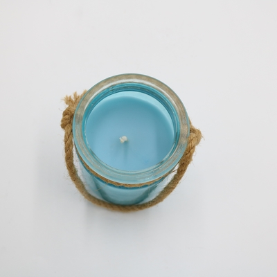 Aroma Home Mavi Özel Kokulu Cam Kavanoz Sicimli Mum 8oz