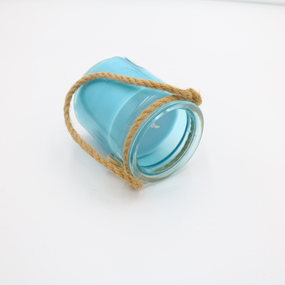 Aroma Home Mavi Özel Kokulu Cam Kavanoz Sicimli Mum 8oz