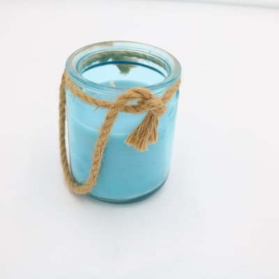 Aroma Home Mavi Özel Kokulu Cam Kavanoz Sicimli Mum 8oz