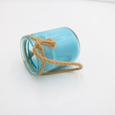 Aroma Home Mavi Özel Kokulu Cam Kavanoz Sicimli Mum 8oz