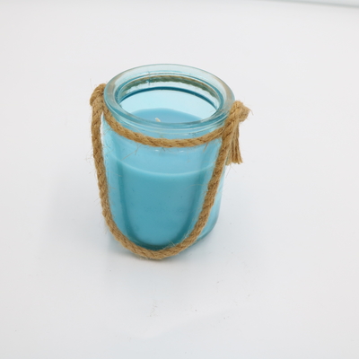 Aroma Home Mavi Özel Kokulu Cam Kavanoz Sicimli Mum 8oz