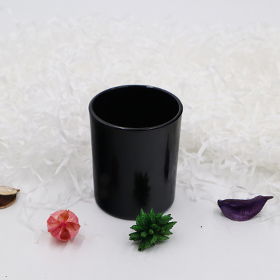 Boş Siyah Cam Tealight Mumluk Adak Bardakları 6.2x7.3 Kilise İçin