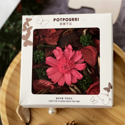 Bahar için OEM Kokulu Gül Petal Potpuri Kuru Çiçek 110g