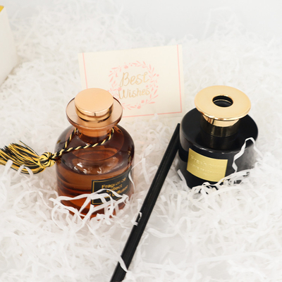 Aroma Reed Difüzör 126ml Lüks Hediye Seti Ev Kokusu İçin Kahverengi Şişede