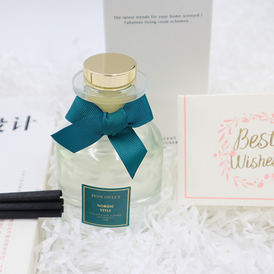 Aroma Reed Difüzör 126ml Yeşil Kurdeleli ve Özel Etiketli Lüks Hediye Seti