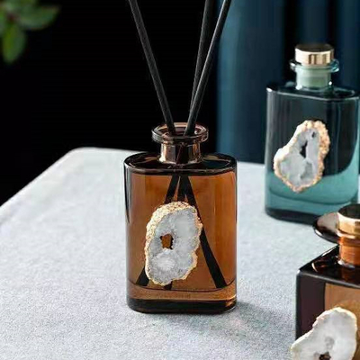 Aroma Reed Difüzör 180ml Kahverengi Beyaz Kabuk Dekorasyonlu Lüks Hediye Seti