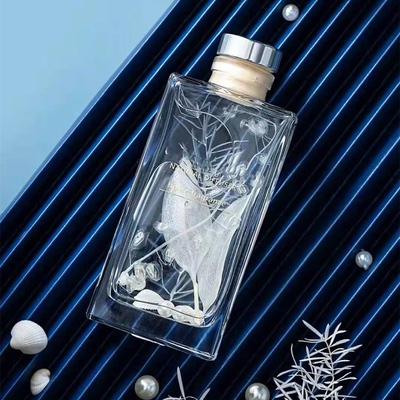 Aroma Kamış Difüzör 150ml Kare Parfüm Kurutulmuş Çiçek ile Lüks Hediye Seti