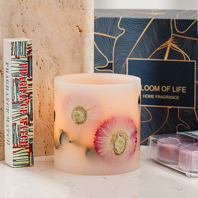 4pk Dekoratif Banyo Tealight Difüzör Mum Seti Ev Kokusu Hediye Seti