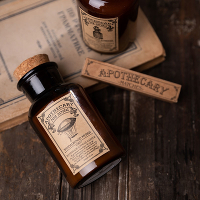 Retro Şişe Mantar Kokulu Aroma Terapi Mumları Nane Ve Okaliptüs Mumu