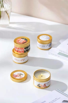 Aroma Kokulu Woodwick Teneke Kutu Mum Altın Siyah Seyahat İçin