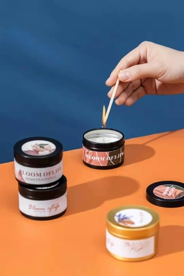 Aroma Kokulu Woodwick Teneke Kutu Mum Altın Siyah Seyahat İçin