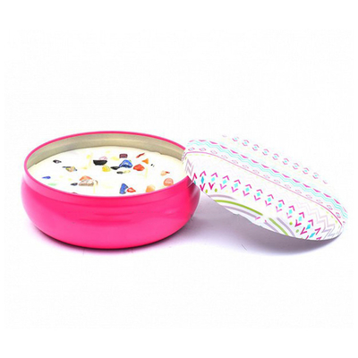 8oz Boş Desenli Mum Tenekeleri Romantik Mum Işığı Kapaklı Yatak Odası