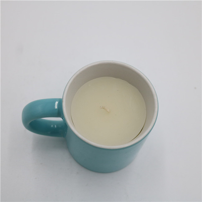 Aroma Home Parlak Mavi Yuvarlak Çay Bardağı Kokulu Seramik Soya Mum 5.5oz