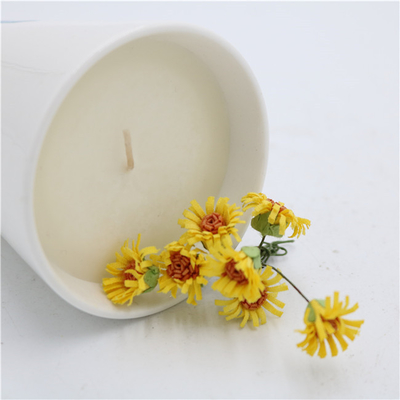 Aroma Home Çay Bardağı Seramik Soya Mumu Kokulu Mat Beyaz 7oz